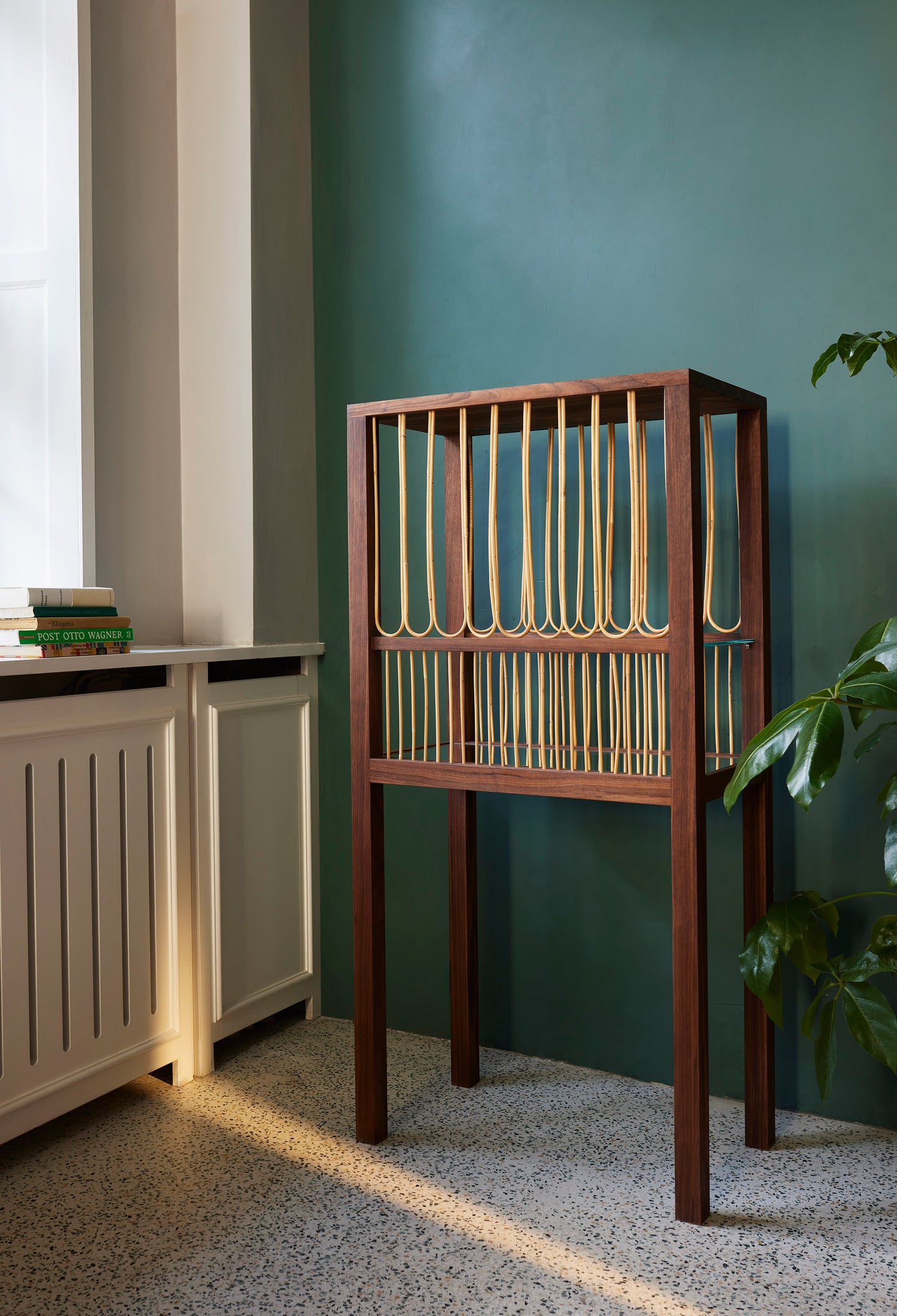 RATTAN CABINET WALNUT